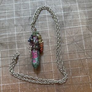 Multicolor Crystal Pendant Necklace